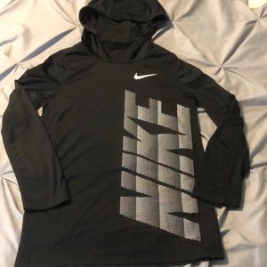 Boys Nike Dri Fit Hooded Shirt